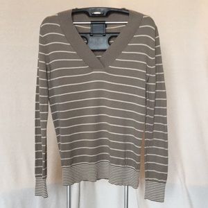 GAP Lightweight V-Neck Pinstripe Sweater